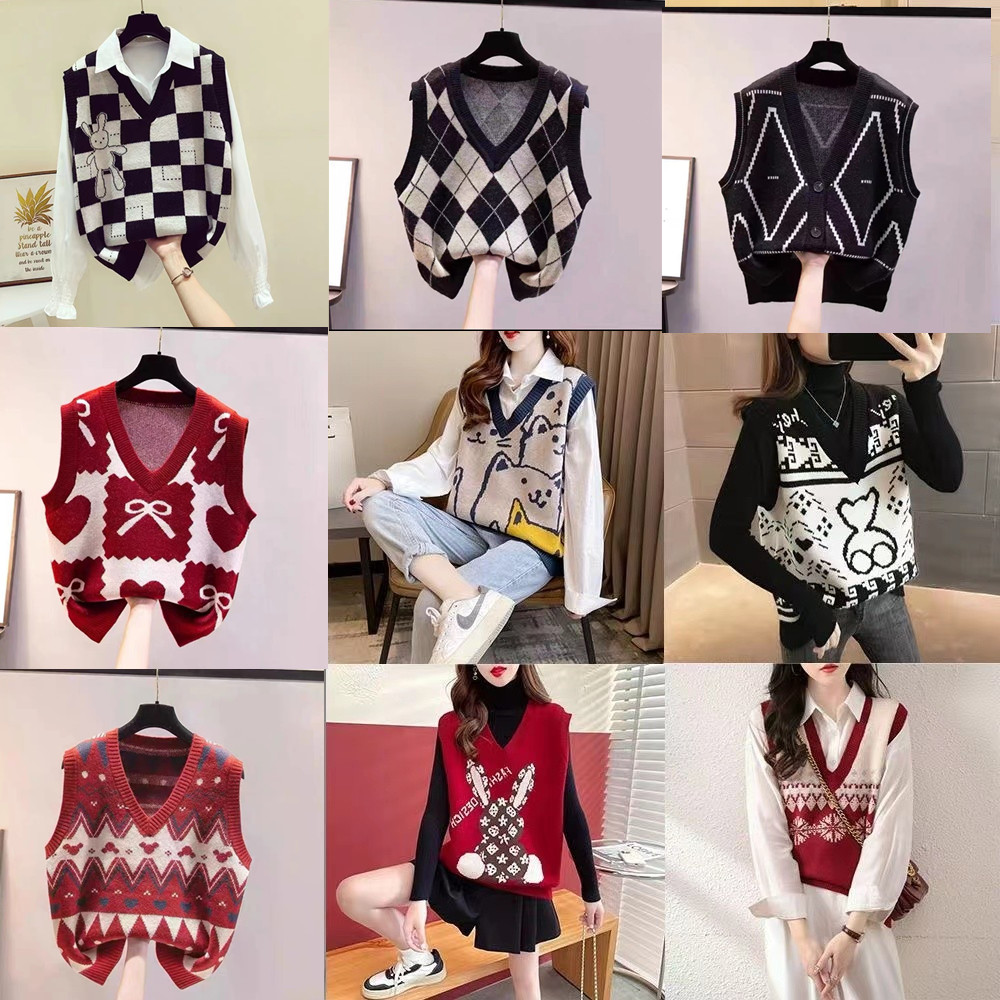 Winter Clothing Label - Gilet in maglia da donna con