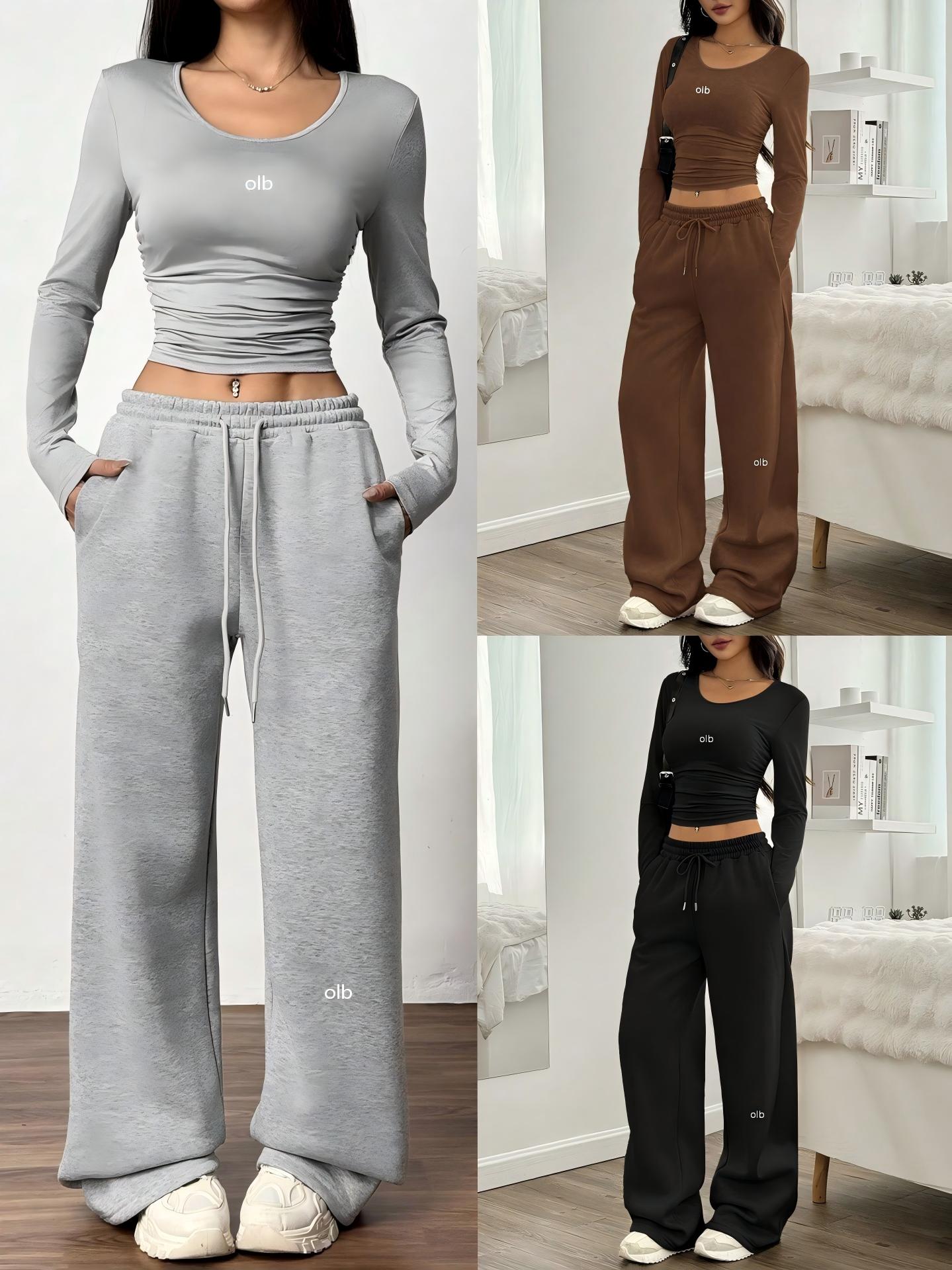 Winter Clothing Color - Pantaloni casual a gamba larga da