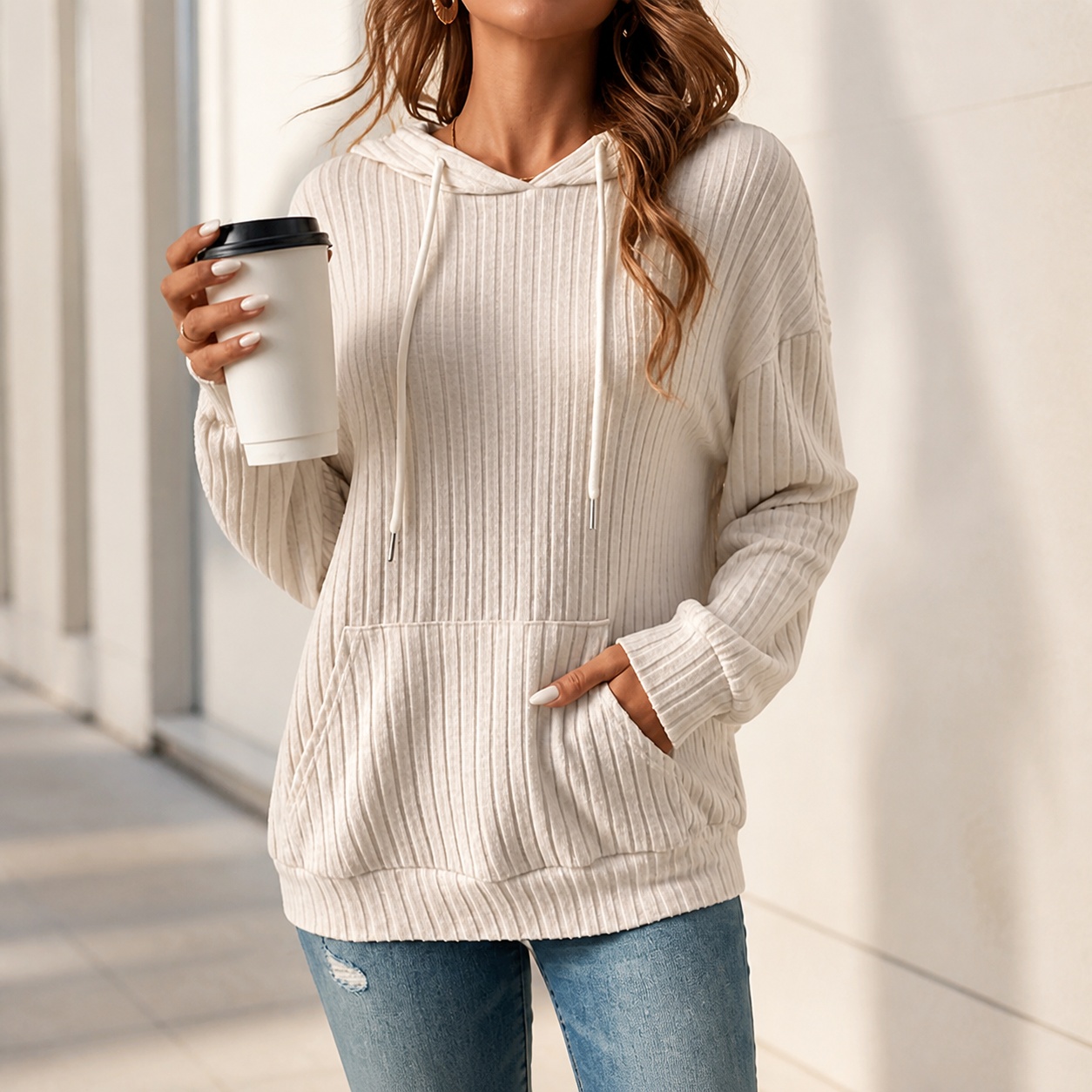 Winter Clothing Types - Felpa da donna con cappuccio, abbigliamento