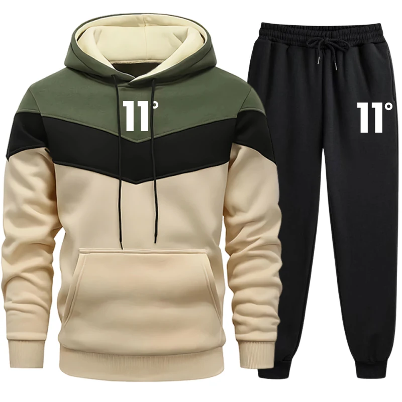 Winter Clothing Fashion - Nuova Tuta da Uomo Casual Tricolore