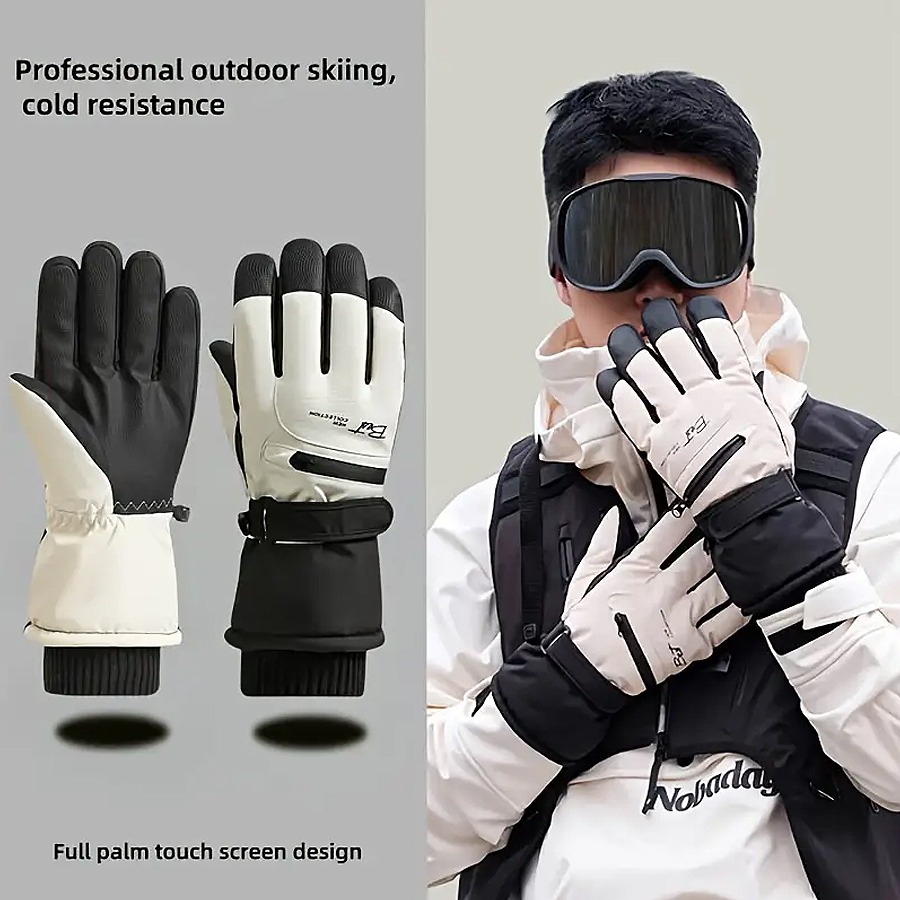 Waterproof Mitten Ski - Guanti da sci invernali caldi per