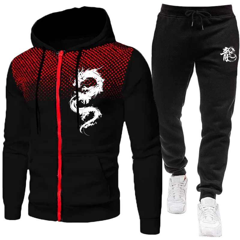 Winter Clothing Fashion - Set da Uomo con Stampa Drago