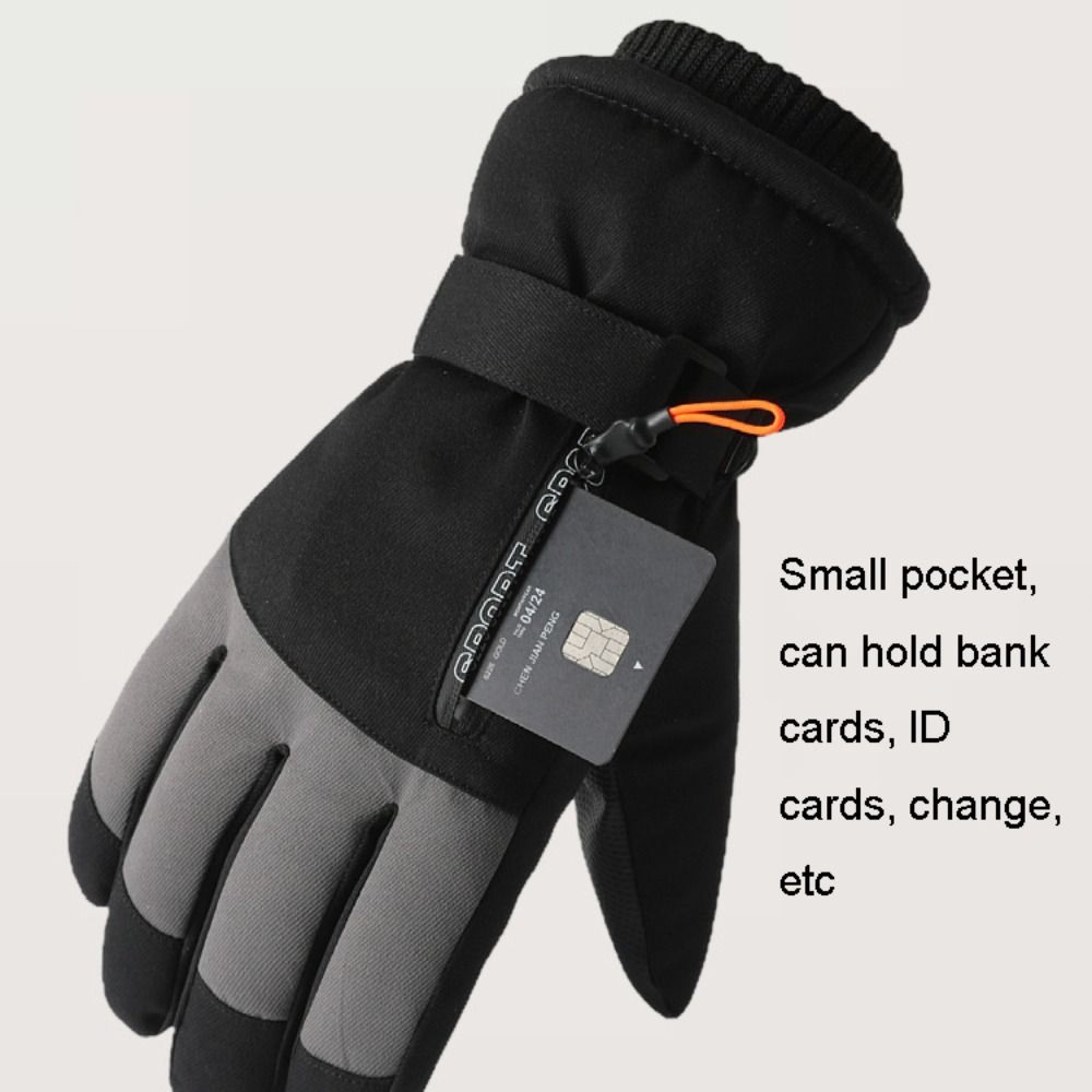 Waterproof Mitten Ski - Guanti invernali antivento, caldi, touchscreen, ispessiti,