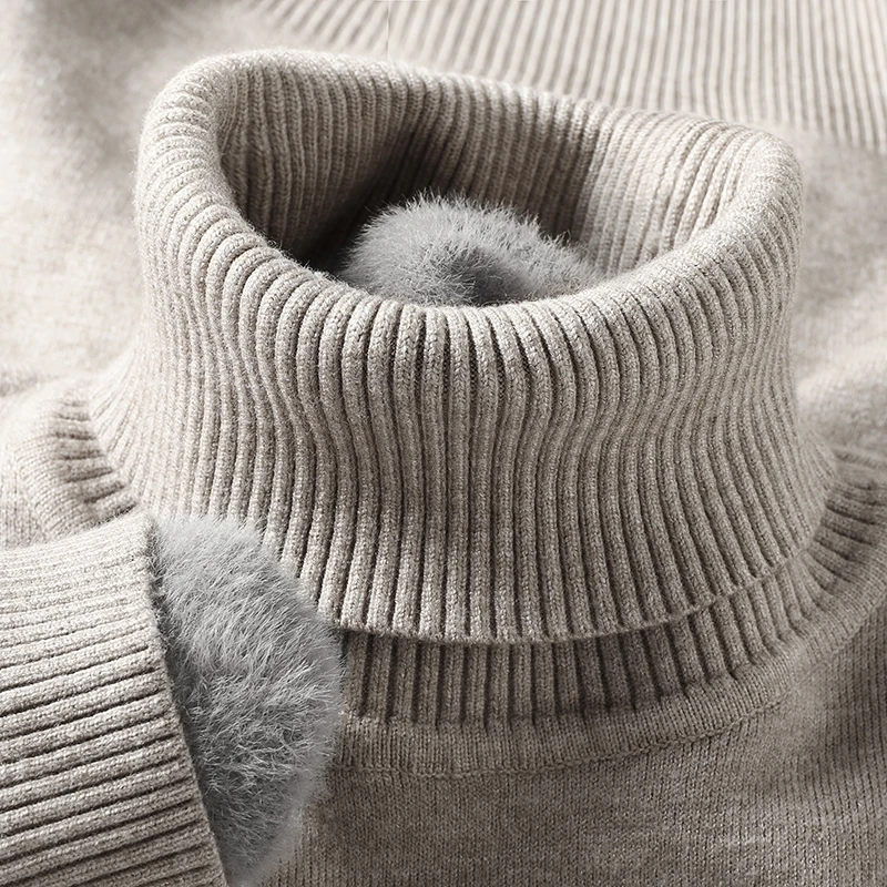 Quality Winter Clothing - Sweatwear Uomo Anti-pilling Maglione dolcevita lavorato