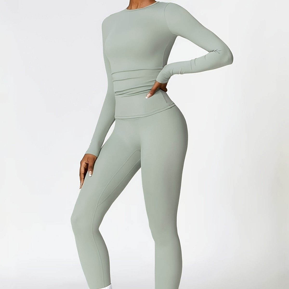 Tuta da yoga aderente a manich - Winter Clothing Color recensione e prezzo