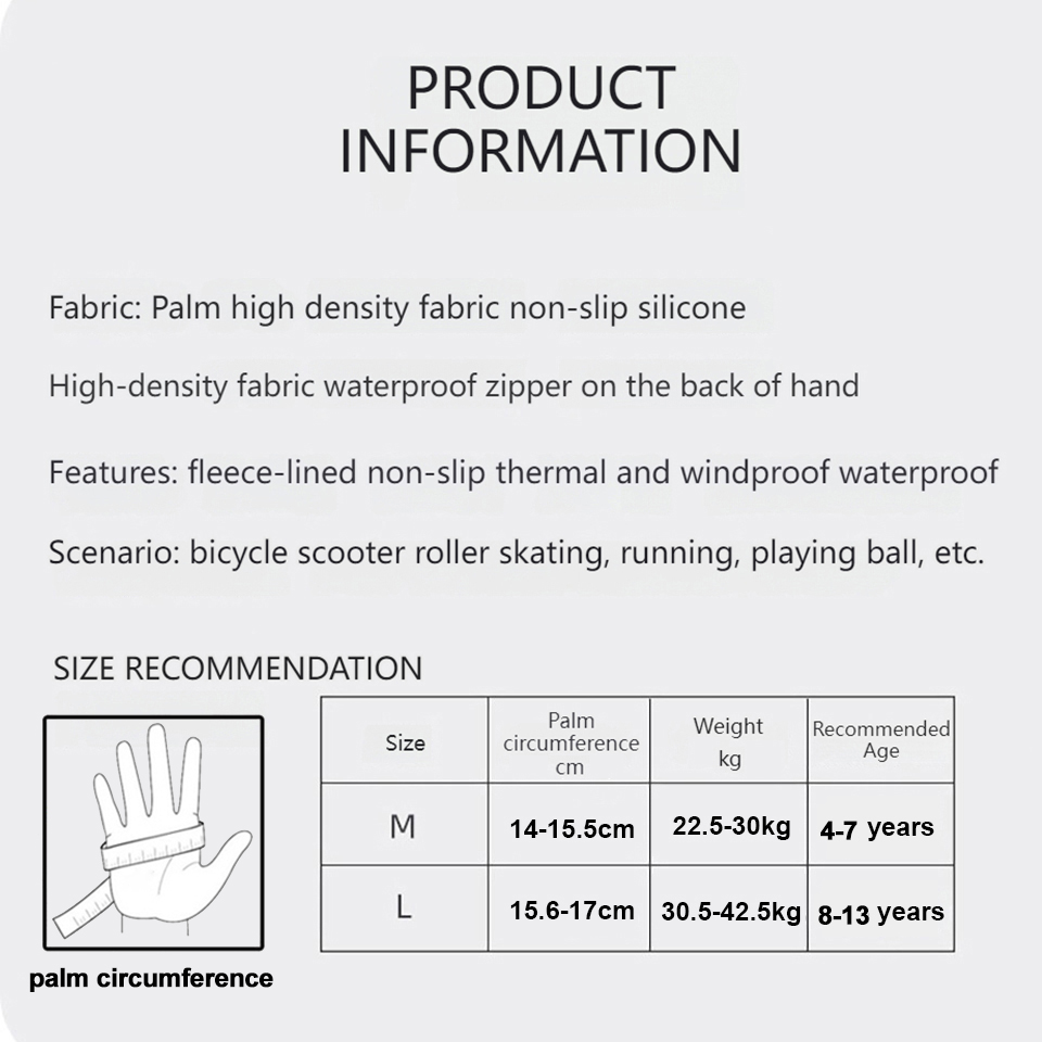 GTUBIKE Guanti per bambini Cal - Waterproof Mitten Ski recensione e prezzo