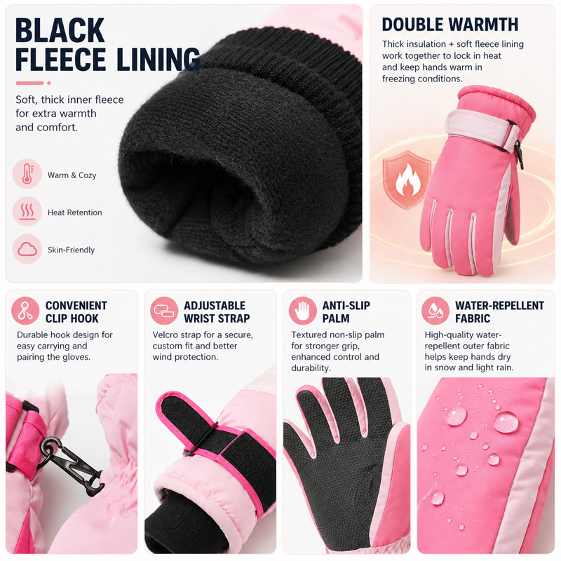 Guanti da sci invernali per ba - Waterproof Mitten Ski recensione e prezzo