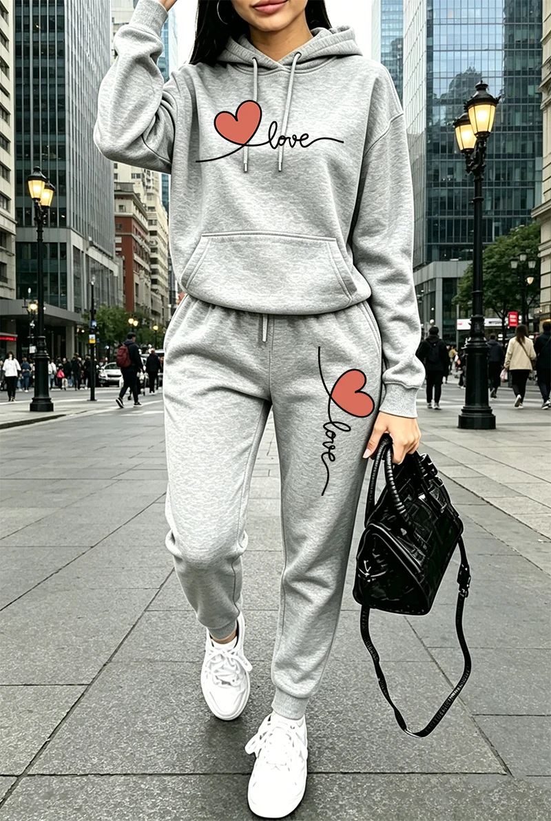 Tuta da donna con stampa, felp - Winter Clothing Fashion recensione e prezzo