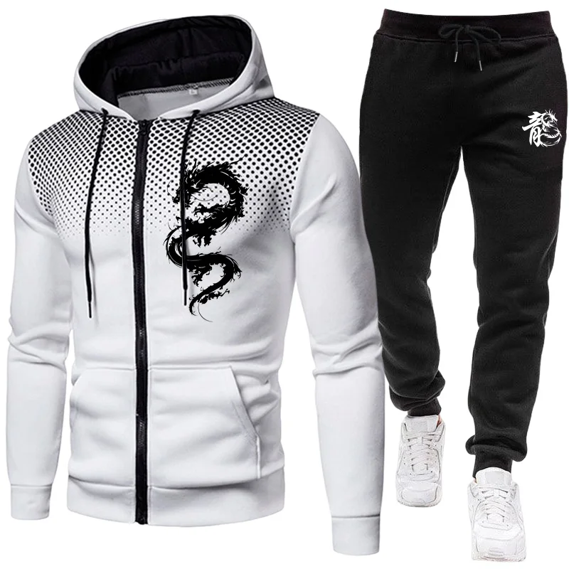 Set da Uomo con Stampa Drago d - Winter Clothing Fashion recensione e prezzo