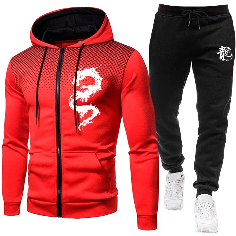 Set da Uomo con Stampa Drago d - Winter Clothing Fashion recensione e prezzo